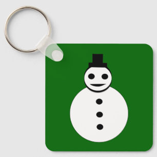 Chaveiro Sorriso personalizado de boneco de neve de Natal