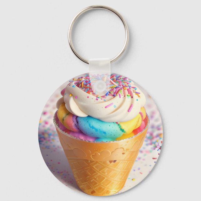 Chaveiro Sorvete Cone Sprinkles (Frente)