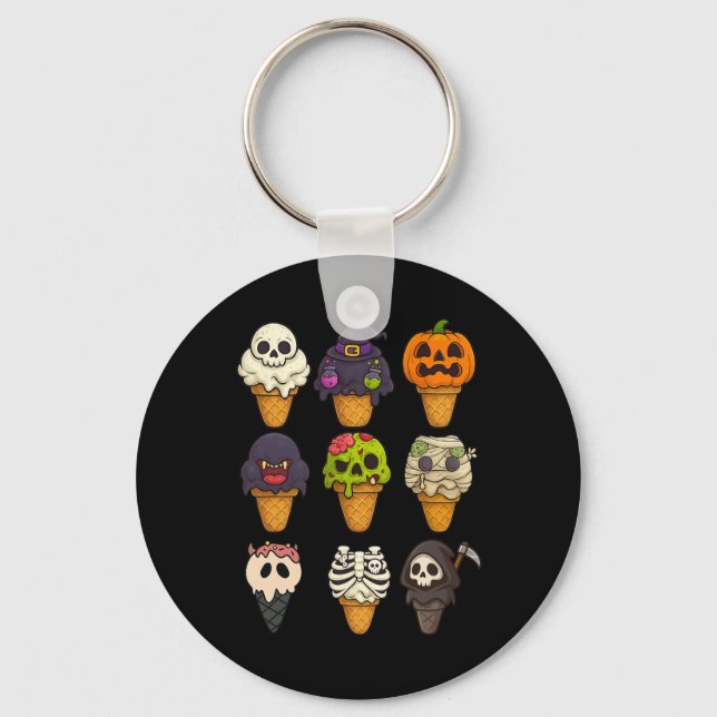 Chaveiro Sorvete da múmia Summerdal Skeleton Zombie Pumpkin (Frente)