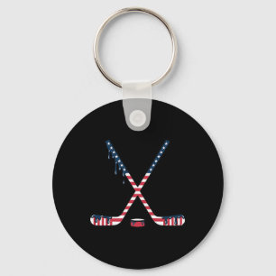 Chaveiro Sorvete de Hóquei Gotejamento Bandeira Americana H