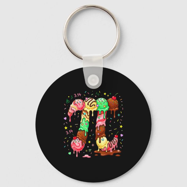 Chaveiro Sorvete de Pi Gotejamento Matemática Pi Matemática (Frente)