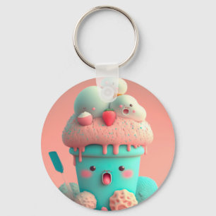Chaveiro Sorvete Kawaii