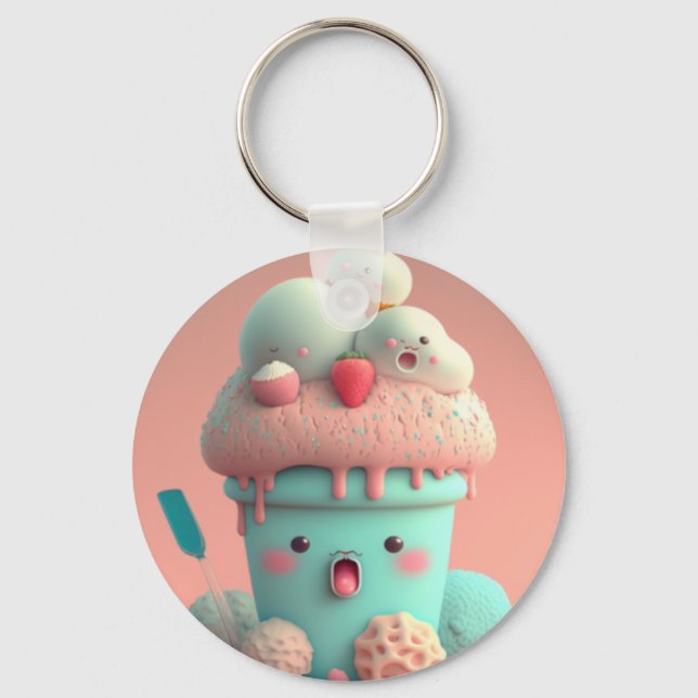 Chaveiro Sorvete Kawaii (Frente)