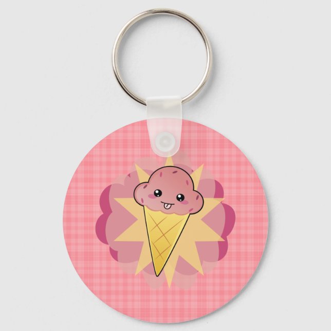 Chaveiro Sorvete Kawaii (Frente)