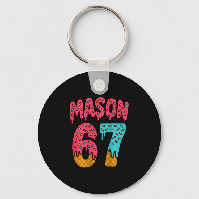 Chaveiro Sorvete Mason 67 Meme Divertido Seis Sete (em Ck)  (Frente)