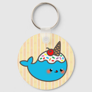 Chaveiro Sorvete Narwhal de Kawaii