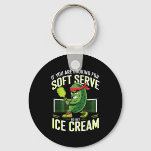 Chaveiro Sorvete soft serve de pickleball para homens mulhe