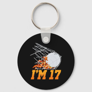 Chaveiro Sou 17 jogador de Lacrosse Net Sports Teen 17th Bi