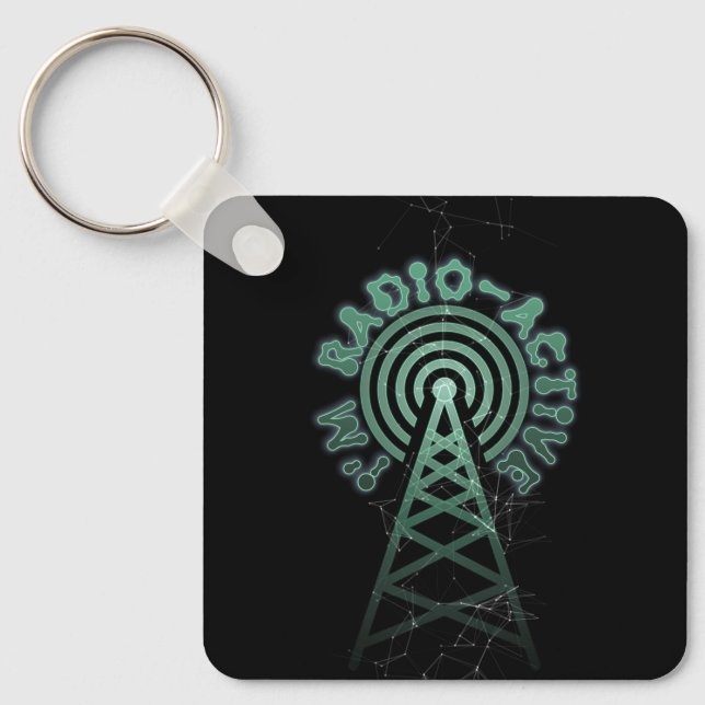 Chaveiro Sou a Rádio Ativa com Antena Torre Engraçado Ham R (Frente)