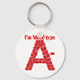 Chaveiro Sou do tipo A negativo