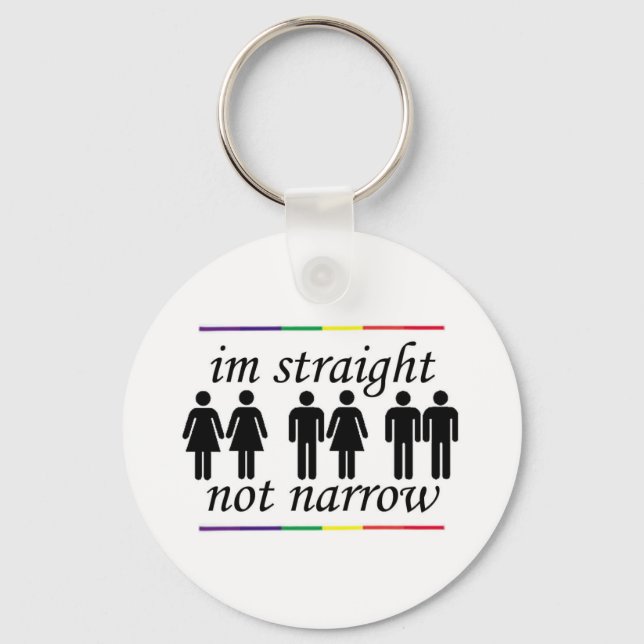 Chaveiro Sou Hetero, não estreito (Frente)