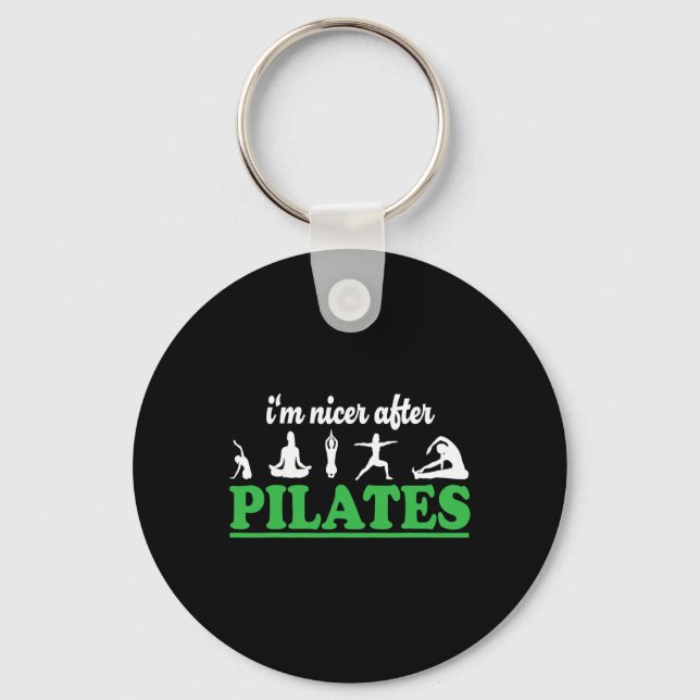 Chaveiro Sou Mais Simpático Depois de Pilates Instrutor de  (Frente)