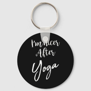 Chaveiro Sou Mais Simpático Depois do Yoga Frase Engraçada