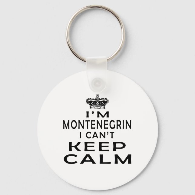 Chaveiro Sou montenegrino, não posso ficar calmo (Frente)