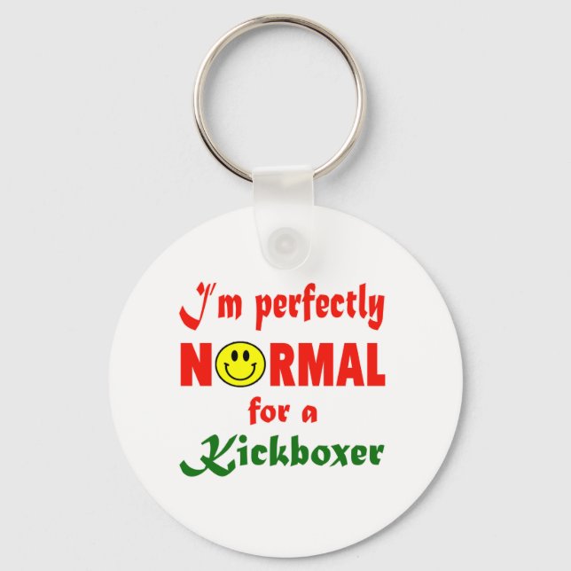 Chaveiro Sou perfeitamente normal para um Kickboxer. (Frente)