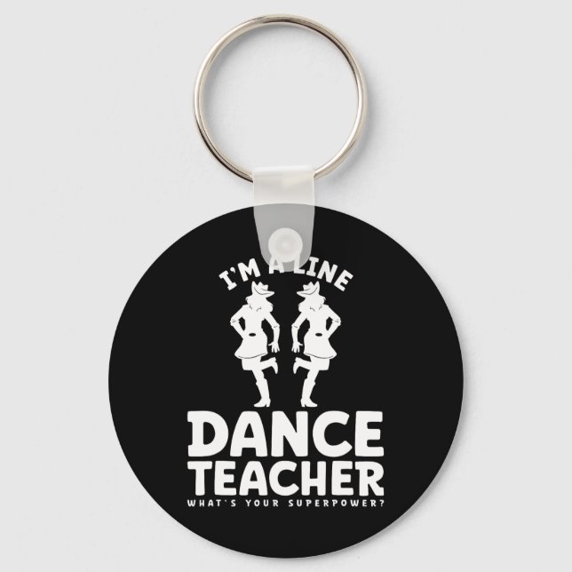 Chaveiro Sou professor de dança de linha O que é seu superp (Frente)