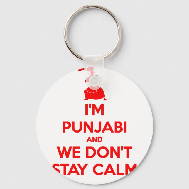 Chaveiro Sou Punjabi e não ficamos calmos (Frente)