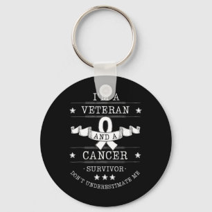 Chaveiro Sou um Veterano e Cancer Sobrevivente de câncer Aw