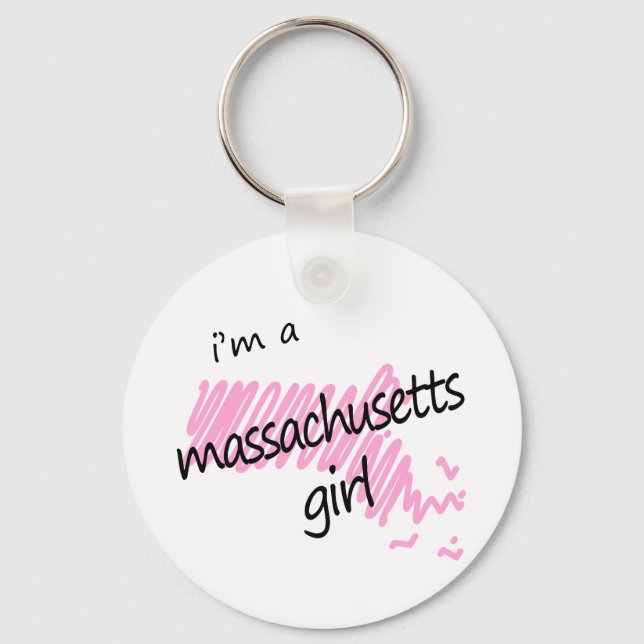 Chaveiro Sou uma Garota de Massachusetts (Frente)