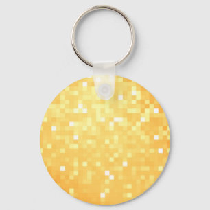 Chaveiro Sparkle de pixel do ouro