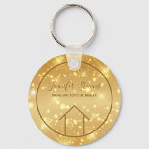 Chaveiro Sparkle Dourado de Imóveis Personalizados do Gam R