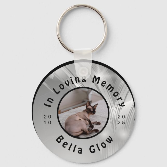 Chaveiro Sphynx Cat Memorial Silver Remembrance Art (Frente)