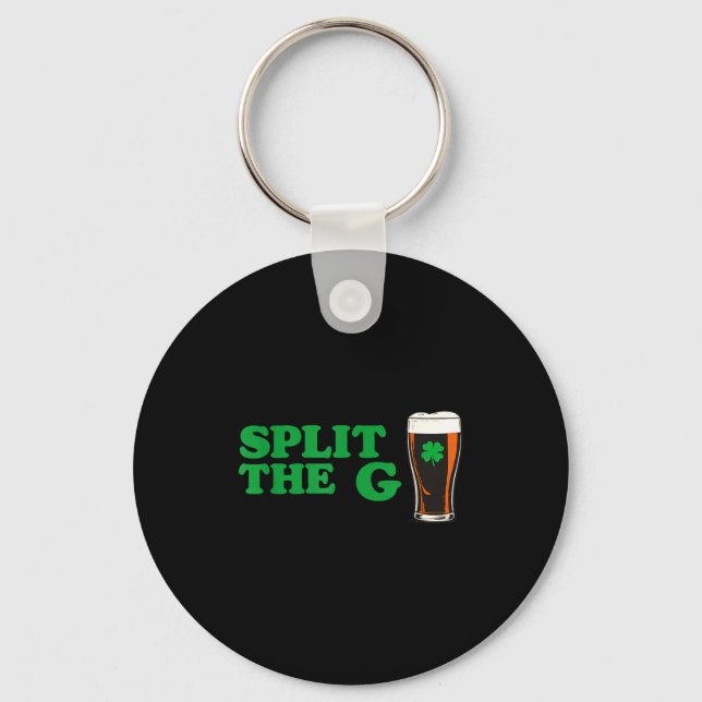Chaveiro Split the g funny irish beer quote  (Frente)