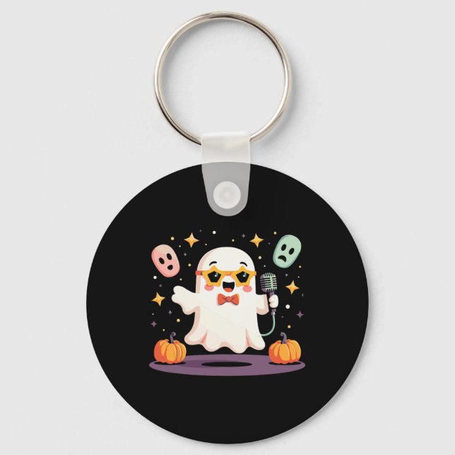 Chaveiro Spookeen Ghost Singer Star Com Microfone (Frente)