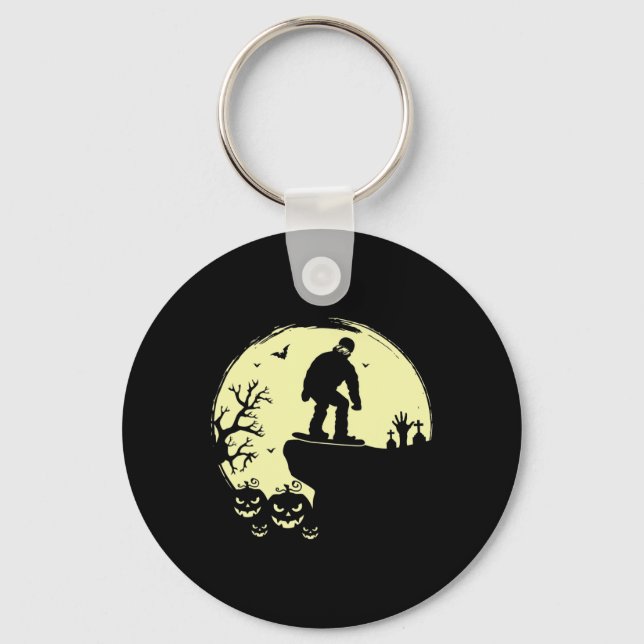 Chaveiro Spookeen Halloween Snowboard Full Moon Snowboarde (Frente)