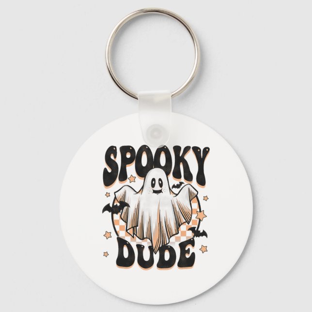 Chaveiro Spooky Dude Groovy Ghost Halloween Kids Bo (Frente)