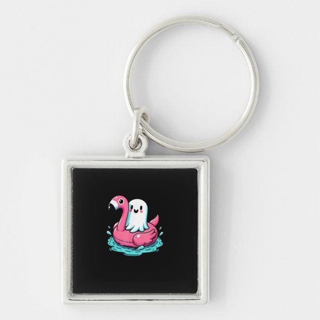 Chaveiro Spooky Flamingo Funny Spooky Verão (Frente)