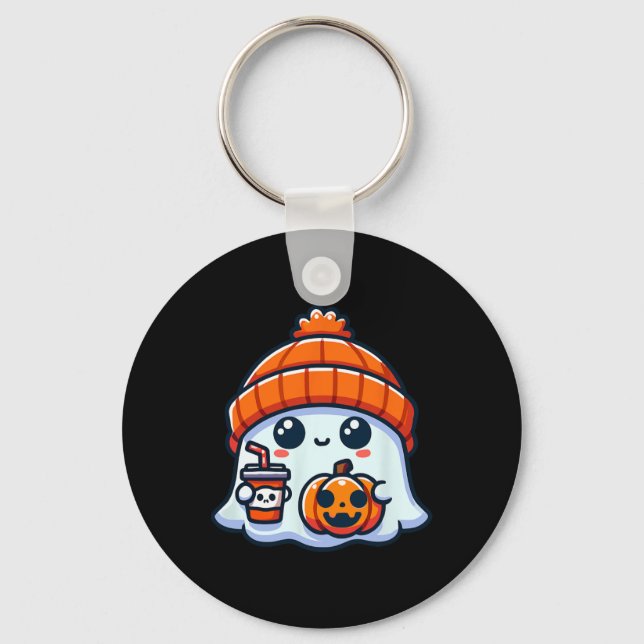 Chaveiro Spooky Ghost Mens Halloween (Frente)