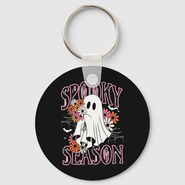 Chaveiro Spooky Season Cute Ghost Halloween (Frente)