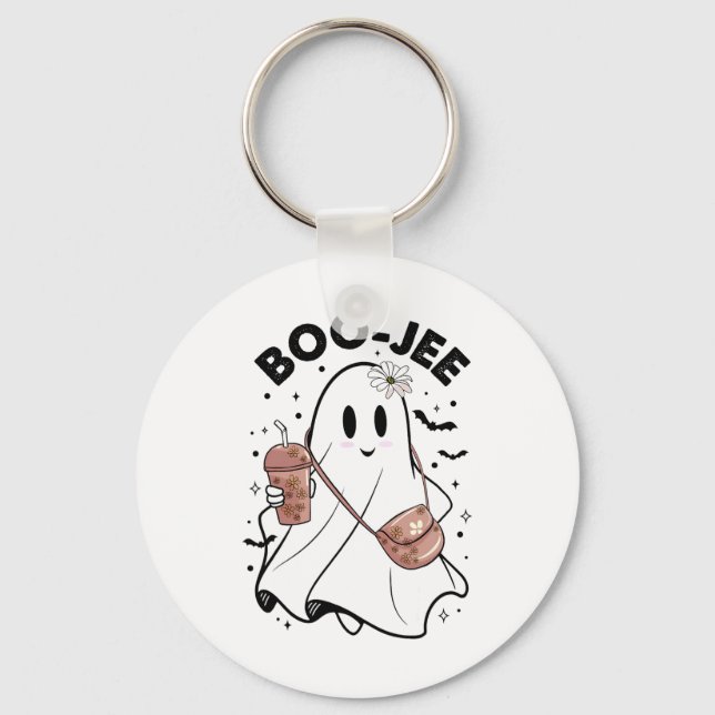 Chaveiro Spooky Season Cute Ghost Halloween Costume Boujee (Frente)
