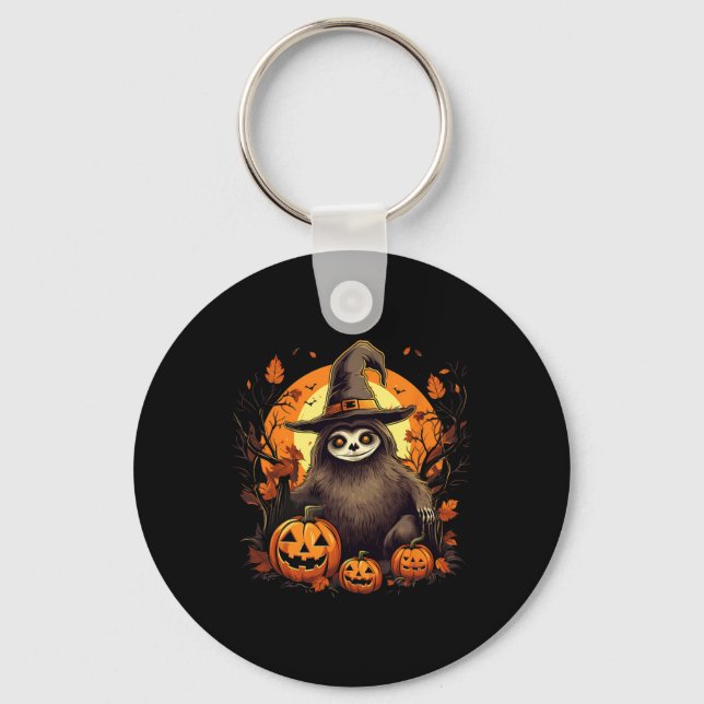 Chaveiro Spooky Sloth Witch Halloween (Frente)