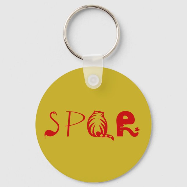 chaveiro "SPQR" (Frente)