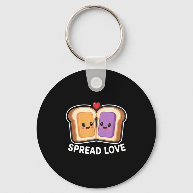 Chaveiro Spread Love Peanut Butter And Jelly Valentine Desi (Frente)