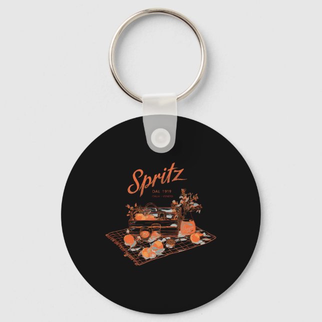 Chaveiro Spritz Veneto Itália Vinho Laranja Vintage Cauda  (Frente)