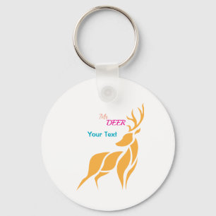 Chaveiro Sr. Deer Gráfico – Estilo Rústico de Floresta