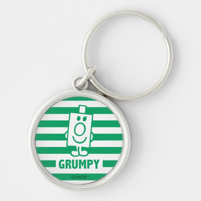 Chaveiro Sr. Grumpy | Grin Mischievous e faixas verdes (Frente)