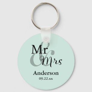 Chaveiro Sr. & Sra. Casamento Favor Keyring Nome/data