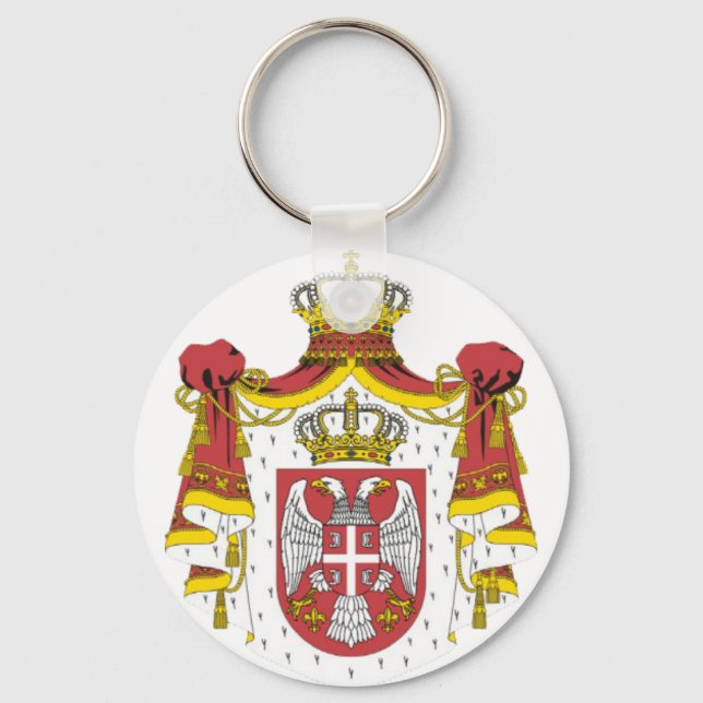 Chaveiro Srbija Grb - Veliki / Casaco de Armas Sérvio - Gra (Frente)