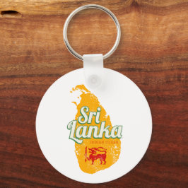 Chaveiro Sri Lanka - Mapa das Ilhas Feriadas da Vintage Sou