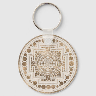 Chaveiro Sri Lanka/Sri Chakra Pastel Dourado