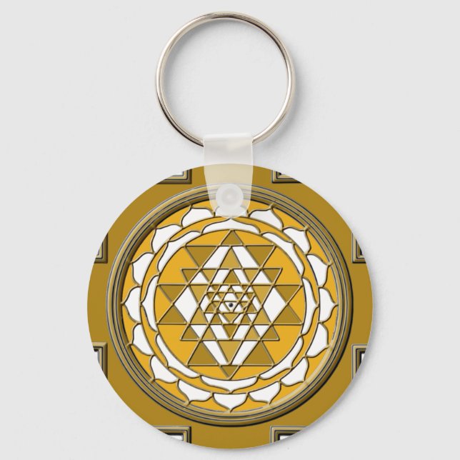Chaveiro Sri Yantra Bronze (Frente)