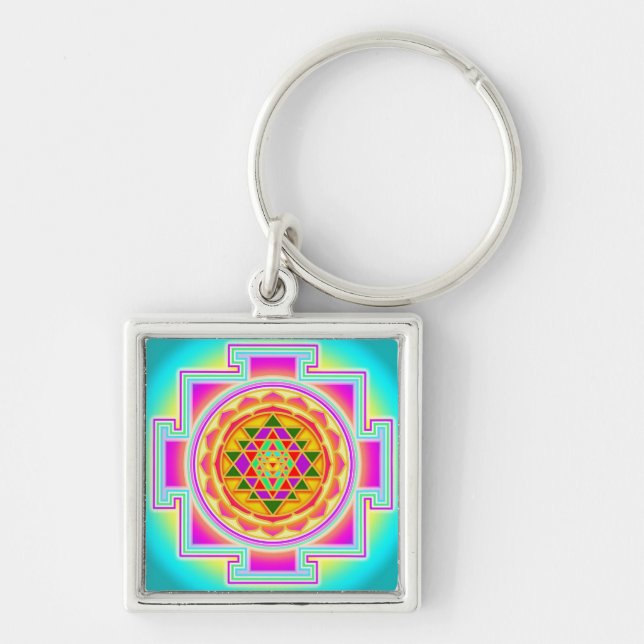 Chaveiro Sri Yantra Sacred Geometry (Frente)