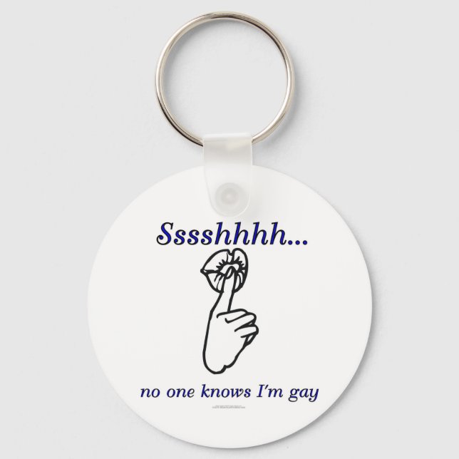 Chaveiro Sssshhh...ninguém sabe que sou gay (Frente)
