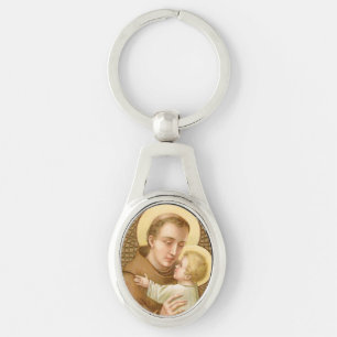 Chaveiro St. Anthony de Pádua & Menino Jesus (JM 05) Oval