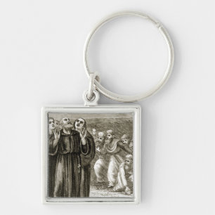 Chaveiro St. Columba que chanting, e atacado pelos Druids,