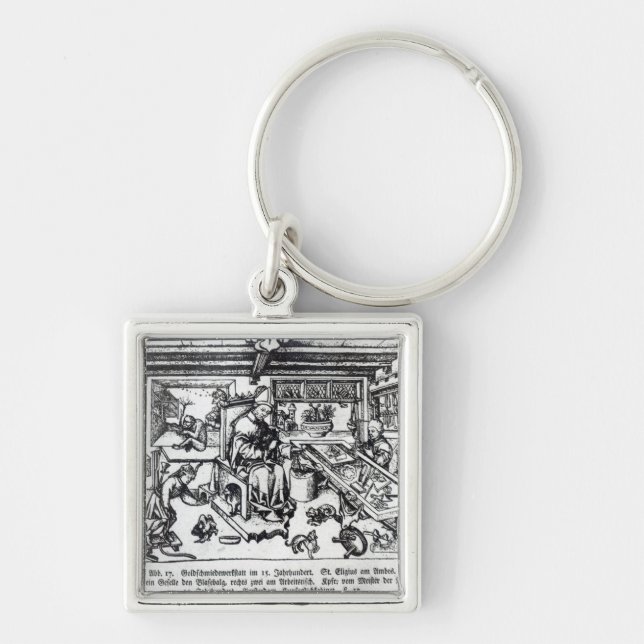 Chaveiro St. Eligius como uns ourives em sua oficina (Frente)